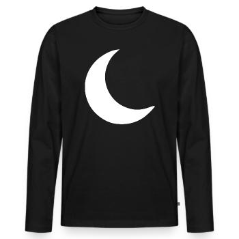 Don Blanc Croissant de Lune - T-shirt manches longues Premium bio Homme - noir - Devant - Nico (187cm)