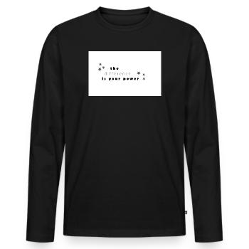 difference - Männer Premium Bio Langarmshirt - Schwarz - Vorne - Nico (187cm)