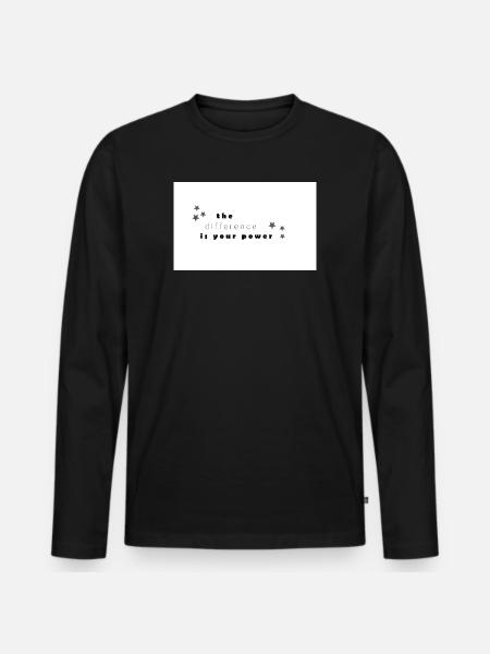 difference - Männer Premium Bio Langarmshirt - Schwarz