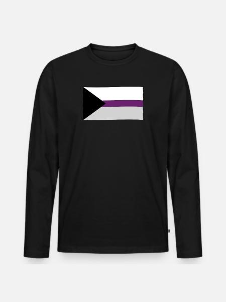Demisexual Pride Flag - Men's Premium Organic Long Sleeve Shirt - black