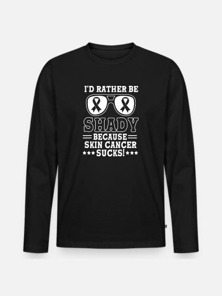 Hautkrebs Melanom - Männer Premium Bio Langarmshirt - Schwarz
