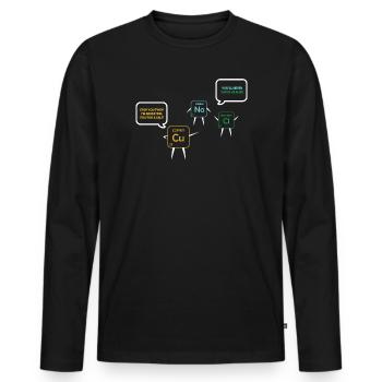 Chemistry Teacher Chemistry Chemist - Men's Premium Organic Long Sleeve Shirt - black - Front - Nico (187cm)