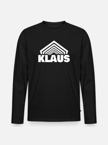 Boy's name Klaus - Men's Premium Organic Long Sleeve Shirt - black