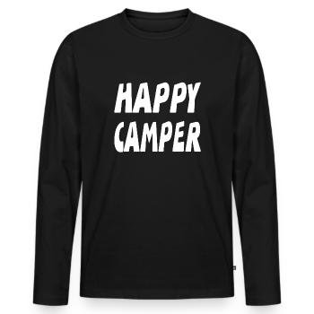 Camper - Männer Premium Bio Langarmshirt - Schwarz - Vorne - Nico (187cm)