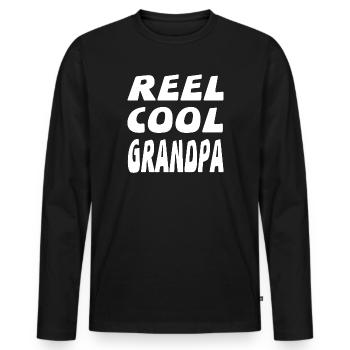 Opa - Männer Premium Bio Langarmshirt - Schwarz - Vorne - Nico (187cm)
