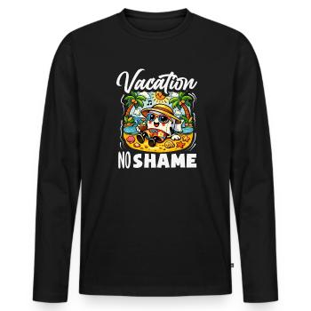 Das Einsteigen In Flugzeuge lustig - Männer Premium Bio Langarmshirt - Schwarz - Vorne - Nico (187cm)