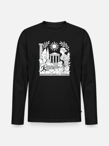 Ancient Greek Mythology - Men's Premium Organic Long Sleeve Shirt - black