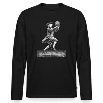 John Adams Basketball - Men's Premium Organic Long Sleeve Shirt - black - Front - Nico (187cm)