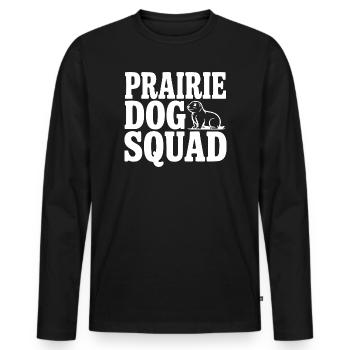 Präriehundetrupp - Männer Premium Bio Langarmshirt - Schwarz - Vorne - Nico (187cm)