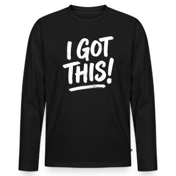 J’ai ce pinceau audacieux - T-shirt manches longues Premium bio Homme - noir - Devant - Nico (187cm)