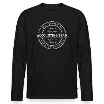 Best Accounting Team Ever - Büro Design - Männer Premium Bio Langarmshirt - Schwarz - Vorne - Nico (187cm)