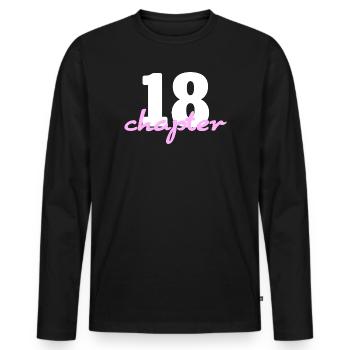 Chapter 18 - 18. Geburtstag Poster & Design - Männer Premium Bio Langarmshirt - Schwarz - Vorne - Nico (187cm)