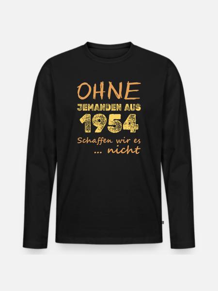 es 1954 - Männer Premium Bio Langarmshirt - Schwarz