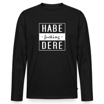 Prenez Dere, Servus, prenez ici - T-shirt manches longues Premium bio Homme - noir - Devant - Nico (187cm)