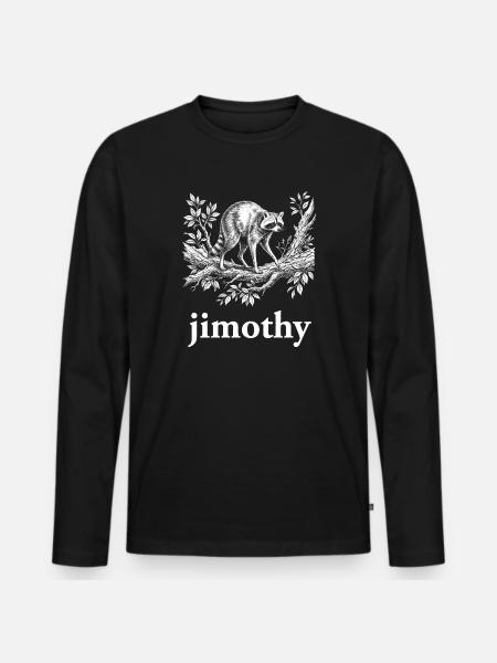 Jimothy – Baumporträt - Männer Premium Bio Langarmshirt - Schwarz
