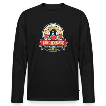Familienbande Laut Lieb Unzertrennlich - Männer Premium Bio Langarmshirt - Schwarz - Vorne - Nico (187cm)