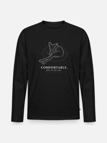 Sphynx Cat – Comfortable - Men's Premium Organic Long Sleeve Shirt - black
