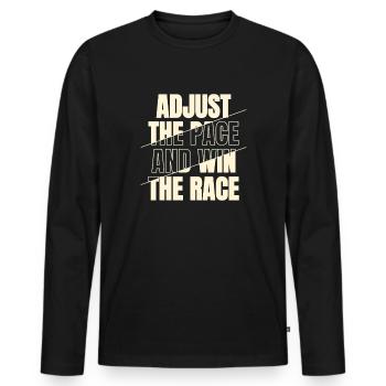 Funny XC Running Runner Gifts Unique Edition - Men's Premium Organic Long Sleeve Shirt - black - Front - Nico (187cm)