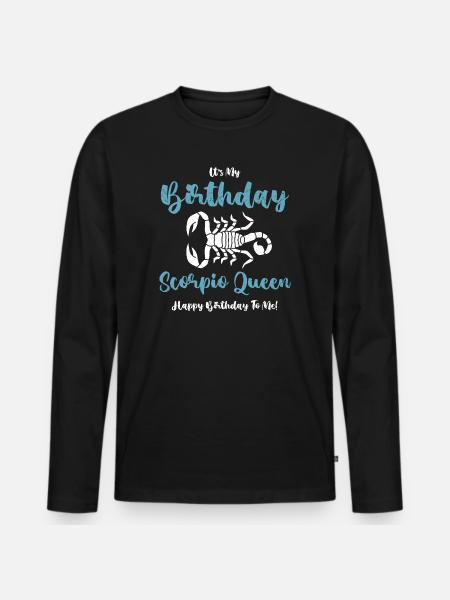 Sternzeichen Skorpion - Männer Premium Bio Langarmshirt - Schwarz
