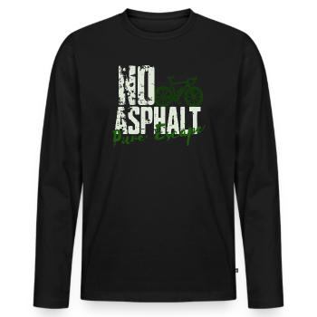 Pas d’asphalte Pure Escape - T-shirt manches longues Premium bio Homme - noir - Devant - Nico (187cm)
