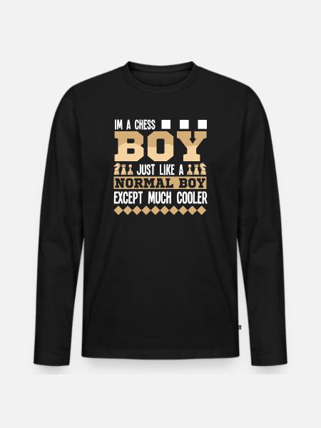 Chess Chess Player Chessboard - Men's Premium Organic Long Sleeve Shirt - black