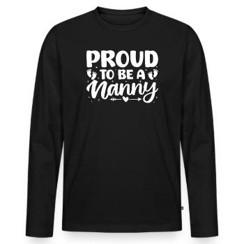 Childcare Provider Proud To Be A Nanny Daycare - Männer Premium Bio Langarmshirt - Schwarz - Vorne - Nico (187cm)