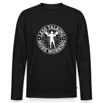 Powerlifting Bodybuilder More Working Gym Gift - Männer Premium Bio Langarmshirt - Schwarz - Vorne - Nico (187cm)