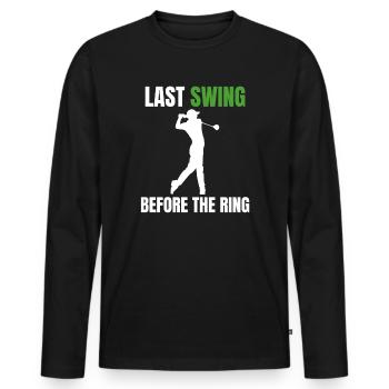 Golf-Junggesellenabschied - Männer Premium Bio Langarmshirt - Schwarz - Vorne - Nico (187cm)
