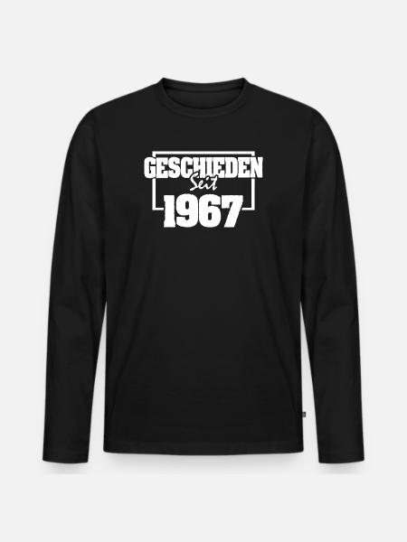 Sprueche 1967 - Männer Premium Bio Langarmshirt - Schwarz