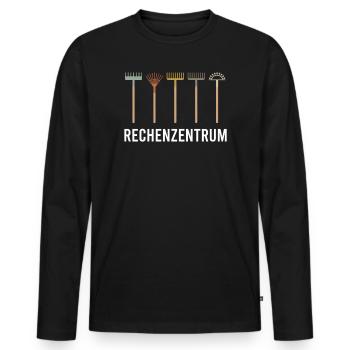 Rechenzentrum Garden Rake Gardener Gardening IT - Männer Premium Bio Langarmshirt - Schwarz - Vorne - Nico (187cm)