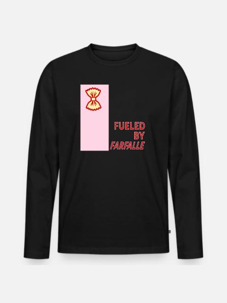 Fueled by Farfalle - Men's Premium Organic Long Sleeve Shirt - black