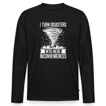 Insurance Agent Costume Inconveniences Medicare - Männer Premium Bio Langarmshirt - Schwarz - Vorne - Nico (187cm)