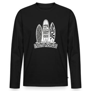 Surf Rock Surfing - T-shirt manches longues Premium bio Homme - noir - Devant - Nico (187cm)