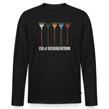 Support informatique Roue de la fortune Service Desk d’assistance informatique Nerd - T-shirt manches longues Premium bio Homme - noir - Devant - Nico (187cm)