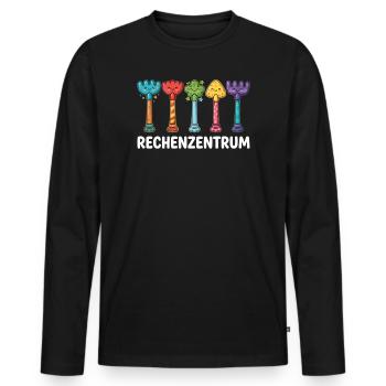 IT Support Glücksrad Service Desk IT Helpdesk Nerd - Männer Premium Bio Langarmshirt - Schwarz - Vorne - Nico (187cm)