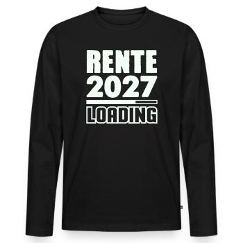Chargement de la pension 2027 - T-shirt manches longues Premium bio Homme - noir - Devant - Nico (187cm)