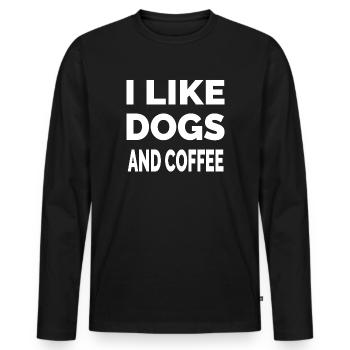 canine - Men's Premium Organic Long Sleeve Shirt - black - Front - Nico (187cm)