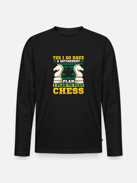 Échiquier des joueurs d’échecs - T-shirt manches longues Premium bio Homme - noir