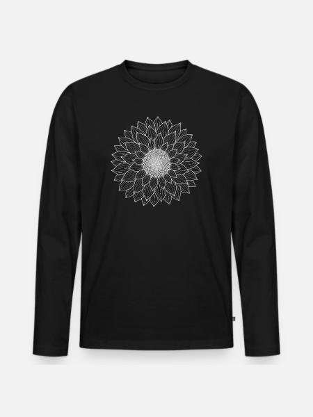Sunflower Boho - Men's Premium Organic Long Sleeve Shirt - black
