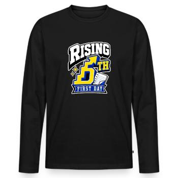 Don du Premier Jour de la Cinquième Année de 5e Ascension - T-shirt manches longues Premium bio Homme - noir - Devant - Nico (187cm)