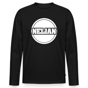 Légendaire Nelian - T-shirt manches longues Premium bio Homme - noir - Devant - Nico (187cm)