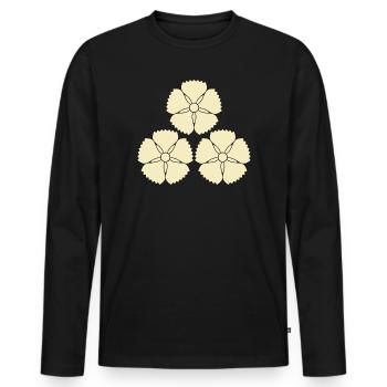 Cimier Akizuki Akizuki Clan Akizuki Oriental Vintage - T-shirt manches longues Premium bio Homme - noir - Devant - Nico (187cm)