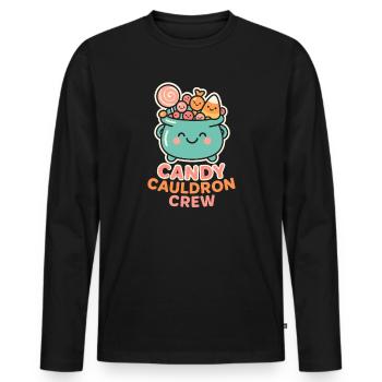 Candy Cauldron Crew - Men's Premium Organic Long Sleeve Shirt - black - Front - Nico (187cm)