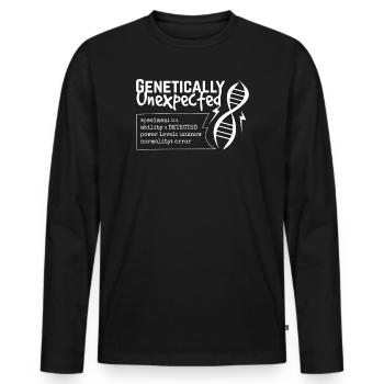 Genetically Unexpected DNA - Men's Premium Organic Long Sleeve Shirt - black - Front - Nico (187cm)