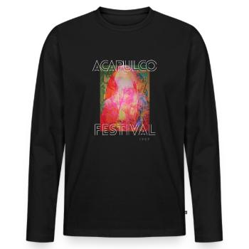 Festival Acapulco Rétro 1997 - T-shirt manches longues Premium bio Homme - noir - Devant - Nico (187cm)