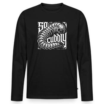 Conception Scolopender - T-shirt manches longues Premium bio Homme - noir - Devant - Nico (187cm)