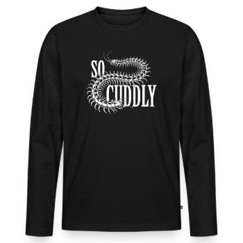Éventail Scolopender - T-shirt manches longues Premium bio Homme - noir - Devant - Nico (187cm)