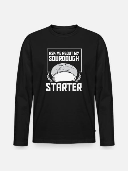 Bread Baker Bakery Bread Roll Baking - Men's Premium Organic Long Sleeve Shirt - black