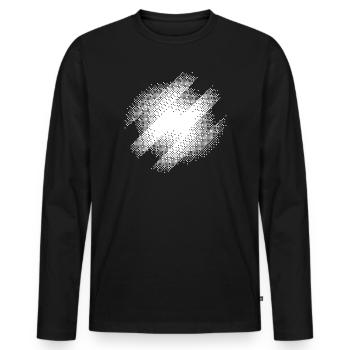 Bauhaus Burst Résumé - T-shirt manches longues Premium bio Homme - noir - Devant - Nico (187cm)