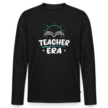 Ère des enseignants | Chemise de la vie enseignante - T-shirt manches longues Premium bio Homme - noir - Devant - Nico (187cm)